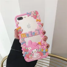 Marchcover Япония горячий 3D милый мультфильм MyMelody фоторамка Мягкий силиконовый чехол для iphone 8 7 6 6s plus X XS максимальный чехол funda