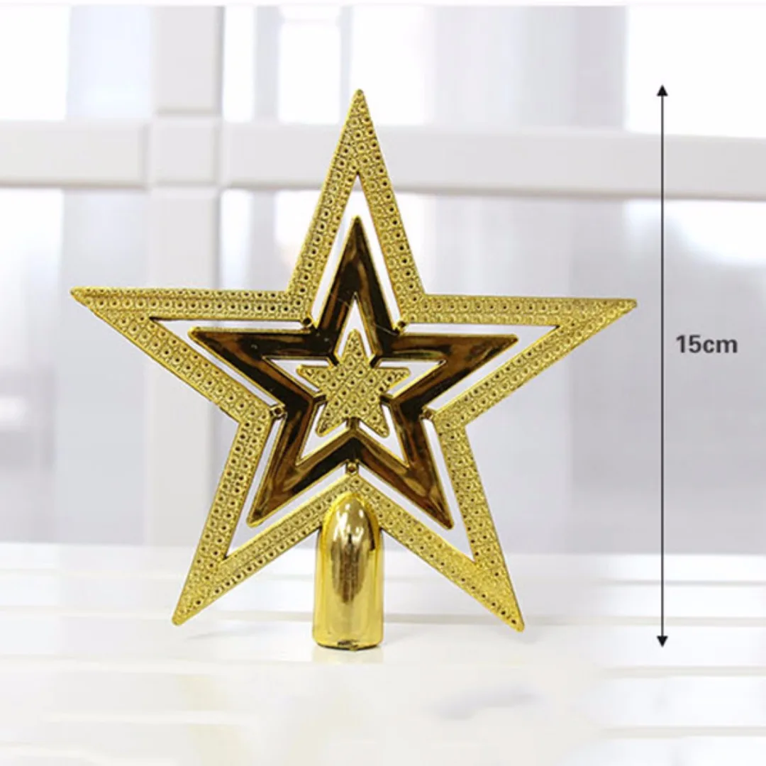 New Christmas Star Tree Topper Home Party Holiday Xmas Ornament Decoration Gift