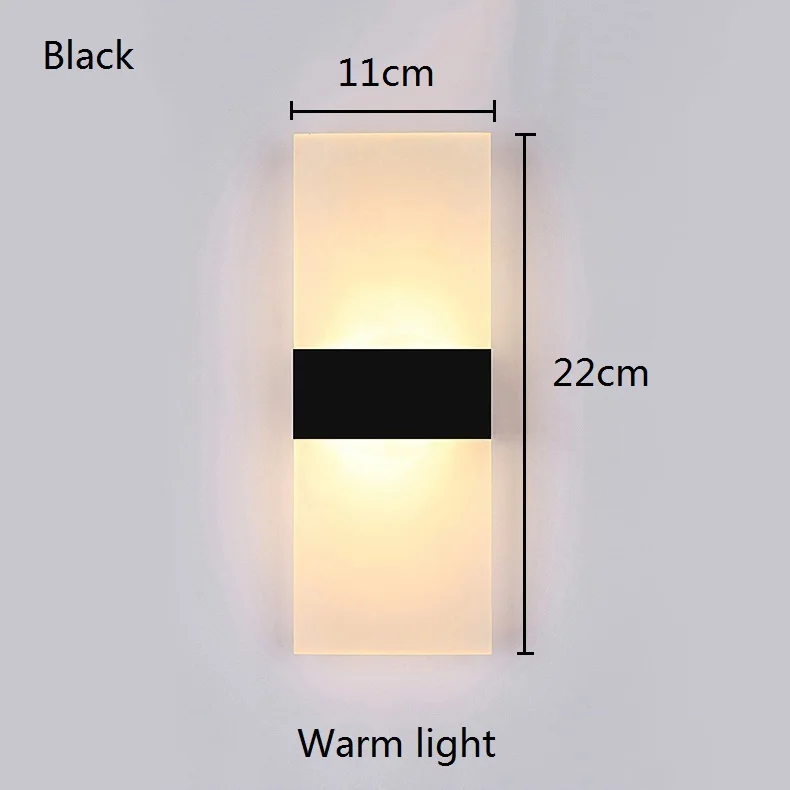 Светодиодный настенный светильник современный акриловый настенный светильник алюминиевый Гостиная Спальня Ванная комната туалетное зеркало со светодиодной подсветкой ночной промышленных Apliques де сравнению - Цвет абажура: 22cm  B Warm