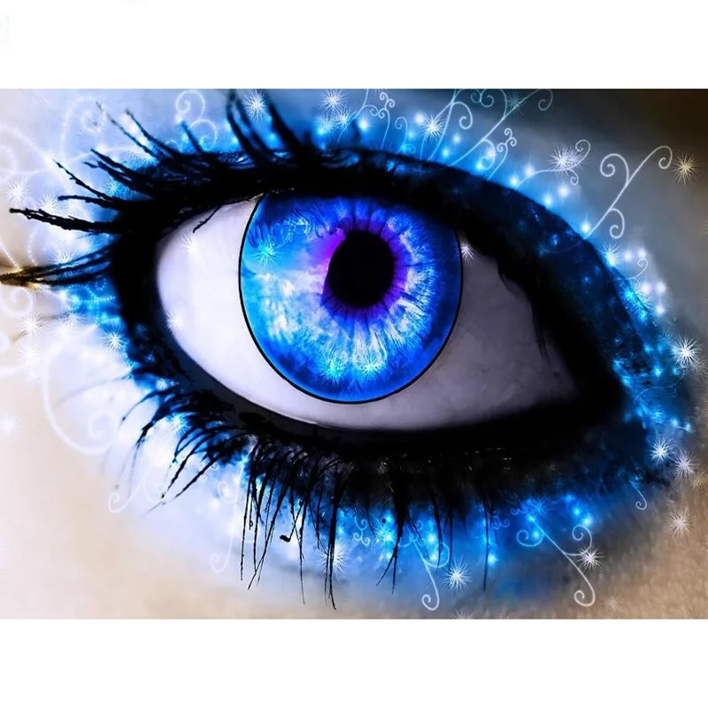 

5D DIY Colorful Diamond Paint Eyes Diamond Embroidery Cross Stitch Sale