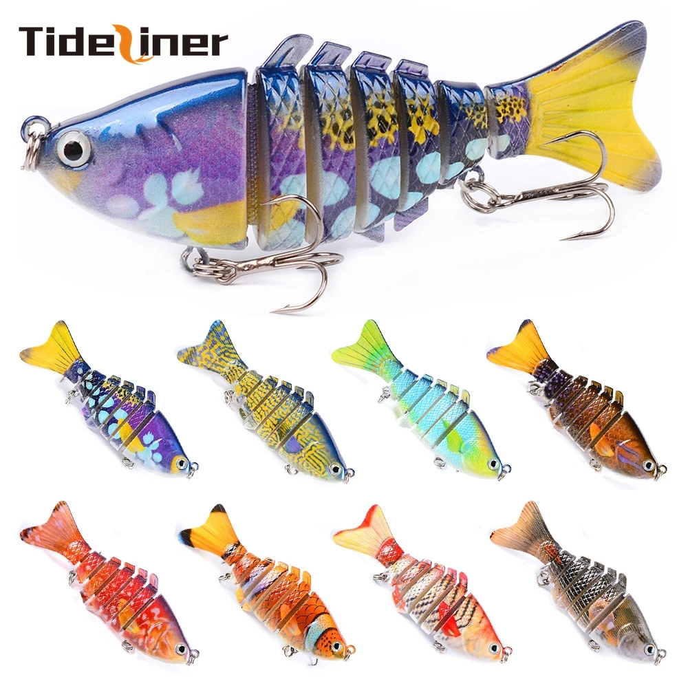 

Tideliner Lifelike Fishing VIB Lure Wobblers 7 Segments 10cm 15.61g Swimbait Crankbait Fishing Lure hard Bait Artificial Hook