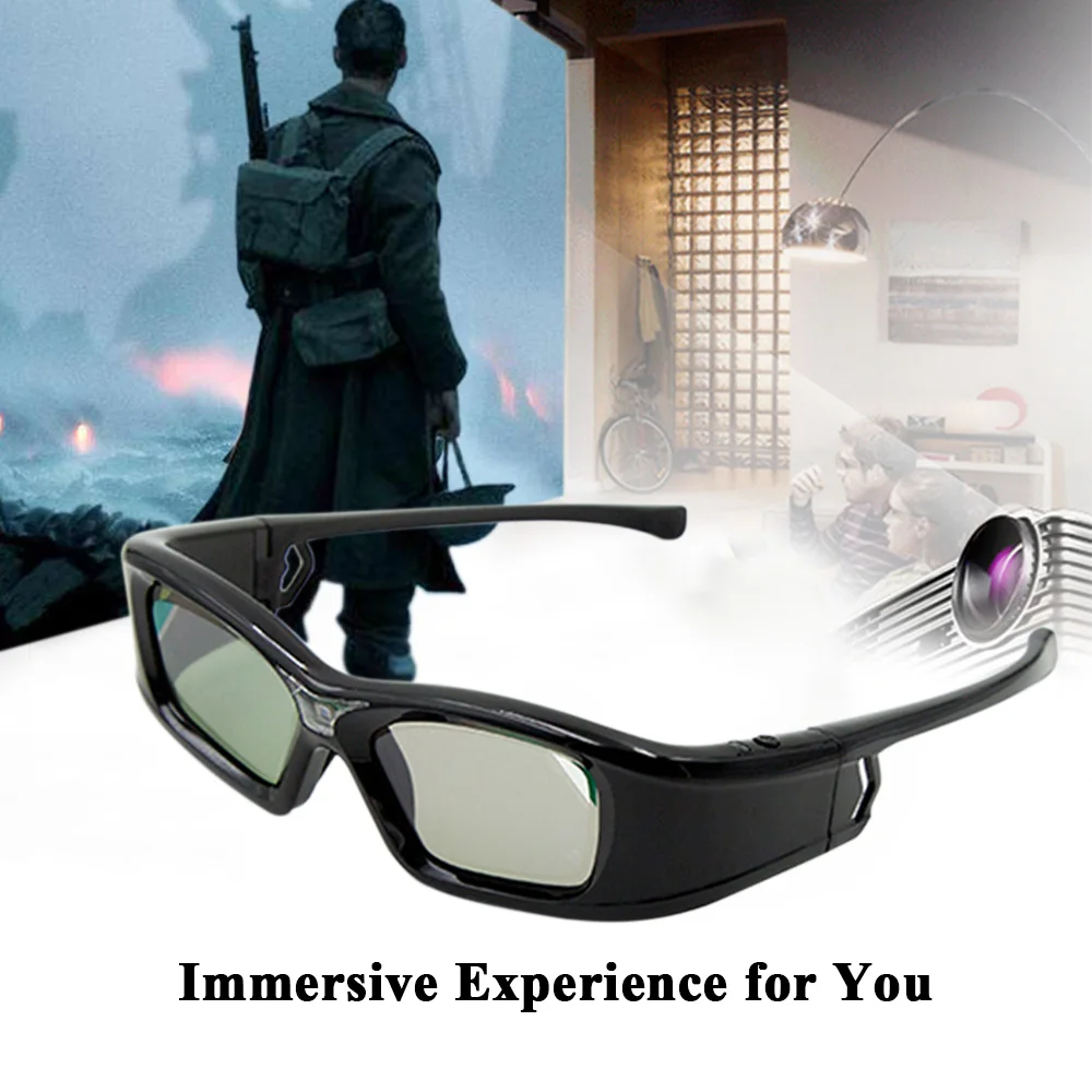 Full HD 3D Glasses GL410 Glasses For Projector Active DLP Link For Optama Acer BenQ ViewSonic Sharp Dell DLP Link Projectors