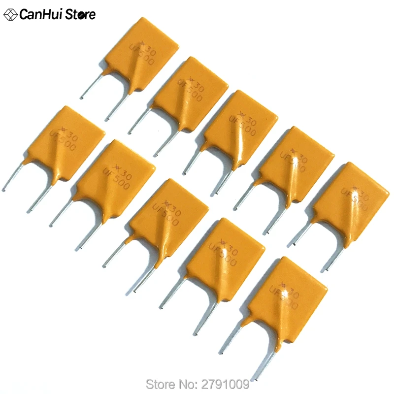 10 шт./лот Самовосстанавливающийся Предохранитель RUEF500 UF500 30V 5A PPTC X30 восстанавливаемый предохранитель в корпусе типа dip 5A 30V PTC