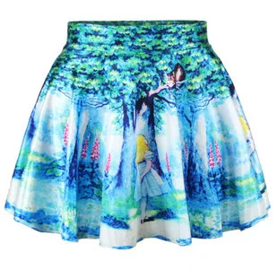 Новые европейские семь видов стиля Юбка хорошего качества Модные женские юбки женские повседневные 3D печать saia de ponta - Цвет: 3