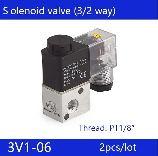

Free shipping good quality 3 port 2 position Solenoid Valve 3V1-06,have DC24v,DC12V,AC24V,AC36V,AC110V,AC220V,AC380V