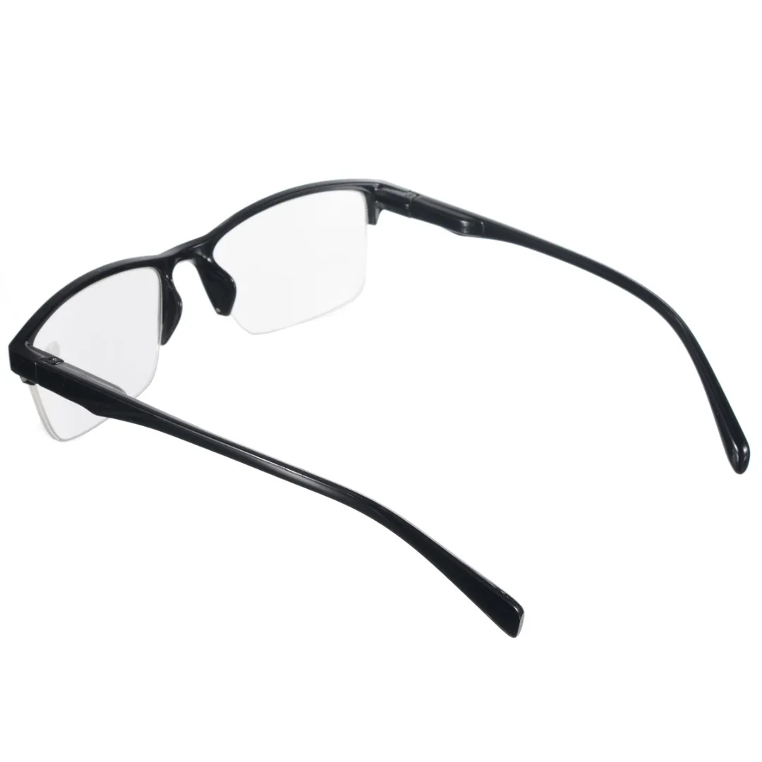 Mayitr 1PC Fashion Unisex Reading Glasses Half Frame Style Transparent Reading Glasses +0.25 to +4.0 For Eyewear  Accessories