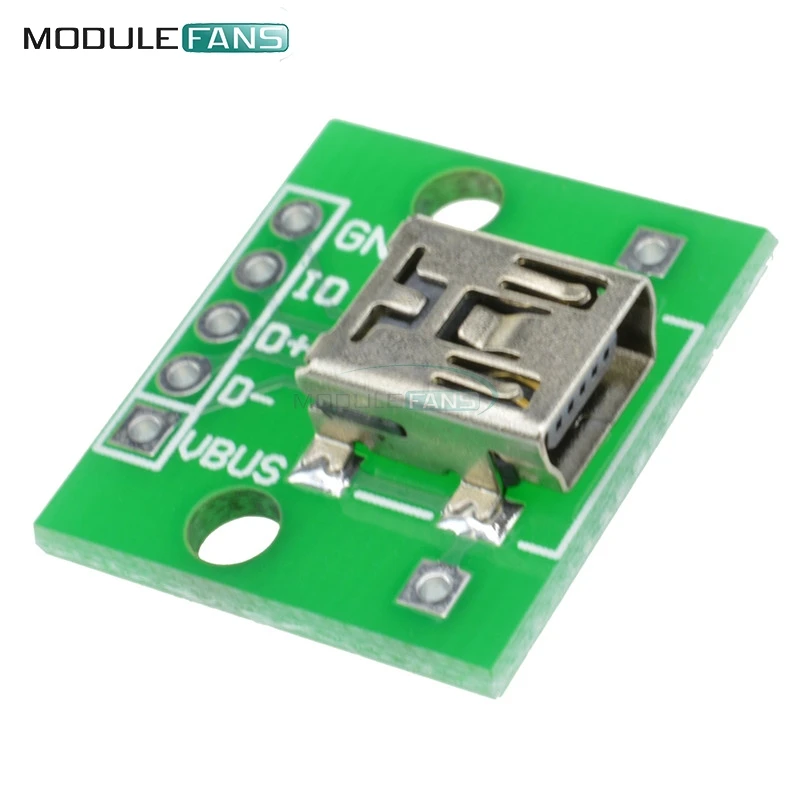 5 шт. мини USB адаптер DIP для 2 54 мм печатной платы DIY плата модуля питания|usb supply|usb tousb