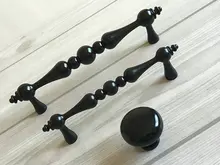 3.75 5 Black Drawer Knobs Pull Handles Dresser Pulls Handle Kitchen Cabinet Door Knobs Cupboard Knob Handle Solid 96 128 mm flower knob dresser knobs drawer handles kitchen cabinet knobs pull handle ceramic rose lotus black blue yellow white red