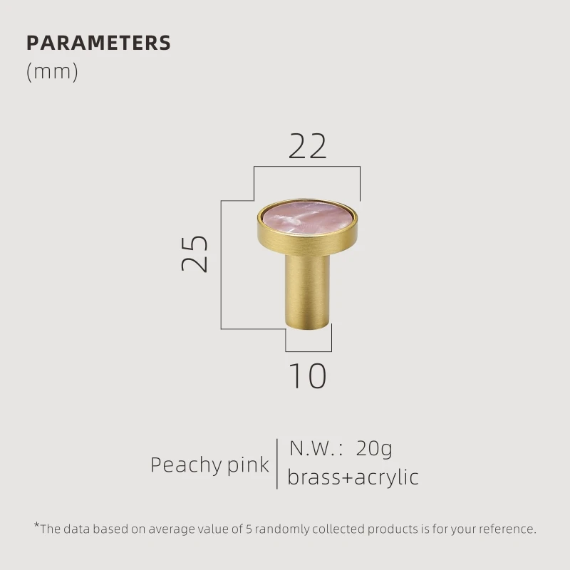 Dooroom латунные мебельные ручки в виде ракушки простые скандинавские пасторальные ручки для шкафа комода круглые цветные ручки для шкафа - Цвет: Peachy pink-S