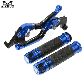 

Motorcycle Brake Clutch Lever Extendable+Hand Grip Handlebar For SUZUKI DL650/V-STROM DL 650 VSTROM 2004-2010 2005 06 07 08 2009