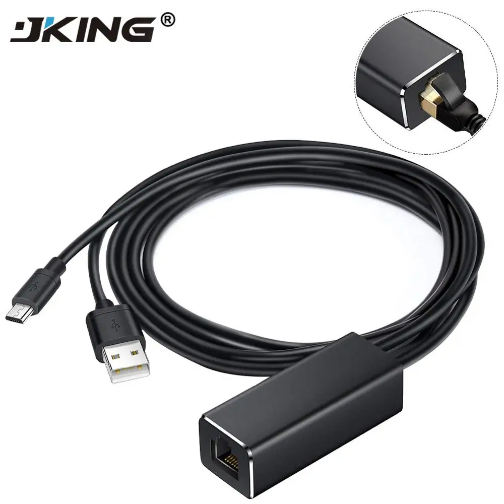 

Fire TV Stick HD 480 Mbps Micro USB2.0 To RJ45 Ethernet Adapter 10/100 Mbps for New Fire TV/Google Home/Chromecast Ultra Audio