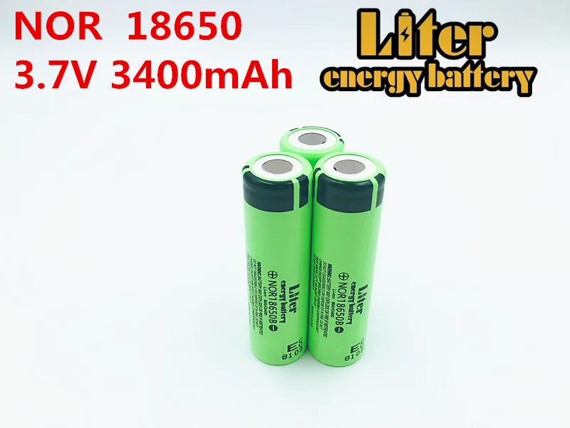 Литиевая батарея 100% оригинал 6 шт 3,7 V 3400 MAH NOR18650B аккумуляторной батареи 18650 литий-ионный перезаряжаемая батарея для планшетных ПК