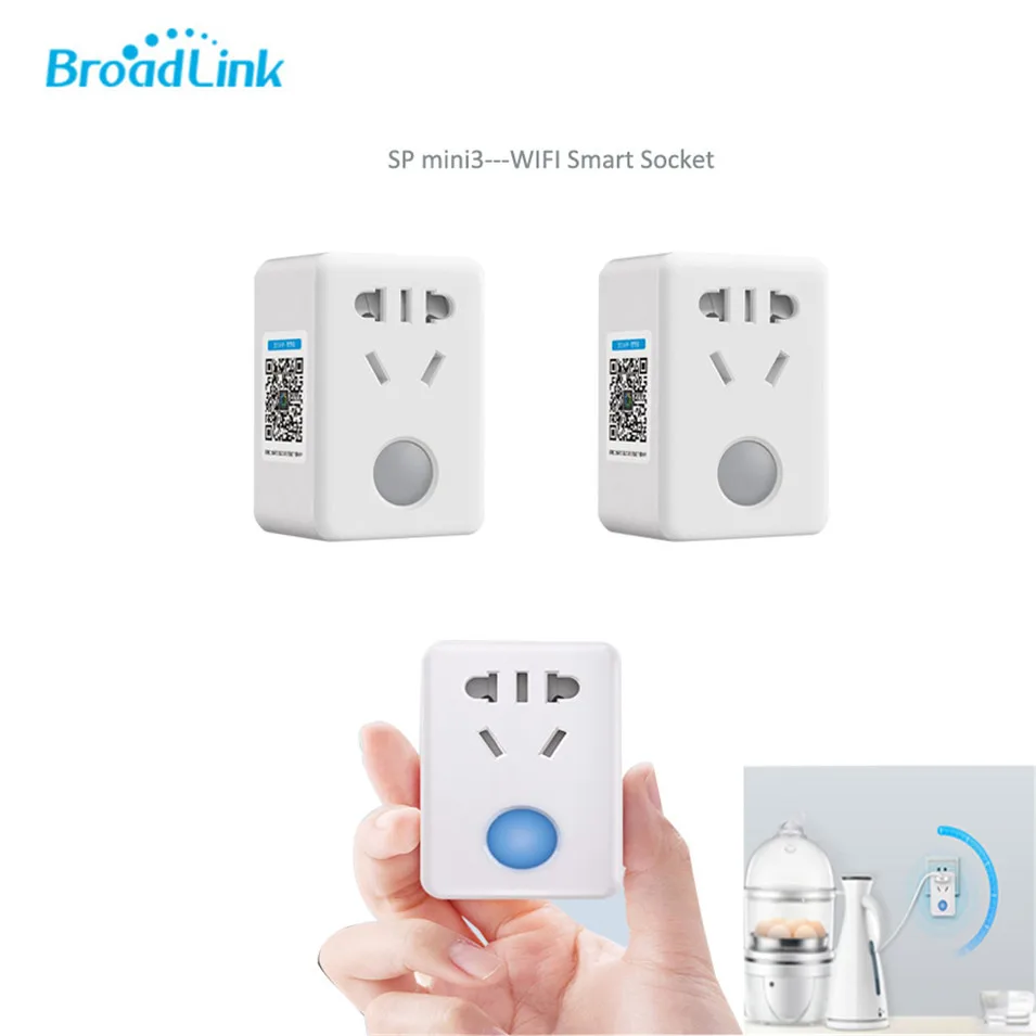 3pcs Broadlink SP Mini3, Smart Wifi Wireless Remote Control Socket, Power Supply Plug,Plug+Timer+Extender, Smart Home Automation