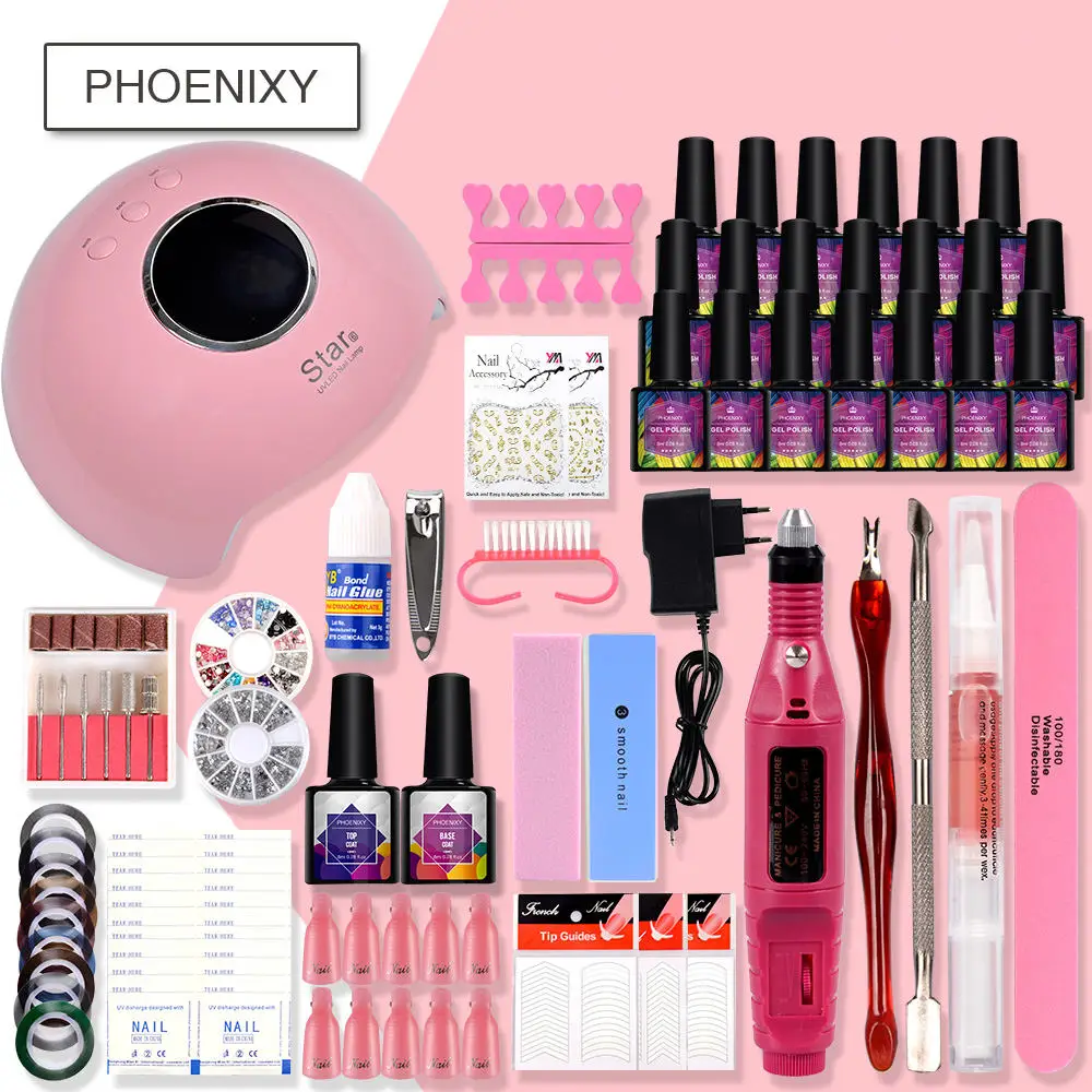 

Manicure Set Gel Nail Polish Set 36W Dryer Lamp 8ml Nail Polish Varnish Lacquer Semi Permanent Nail Art Tools Kit Manicure Set