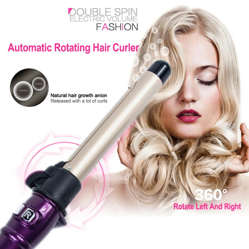 Modelador de Cabelo Estilo do Cabelo com Cliper Rolos Automático Titânio Ferro Ondulação Profissional Varinha Onda Ferramentas Longo 25 mm