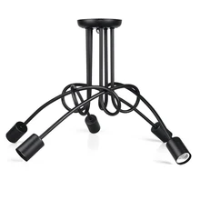 Винтажный промышленный Лофт люстра потолочный светильник с 5 огнями(черный