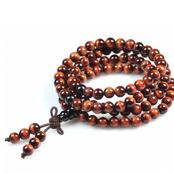 

AAA Grade Tiger Eye Tibetan Mala Tibetan 108 Beads Tibetan Prayer Mala Beads Buddhist Malas