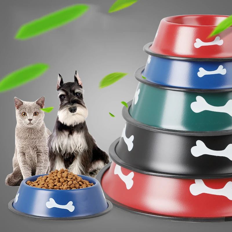 Stainless Steel Cat Bowl Travel Pet Dry Wet Food Bowls For Cats Dogs