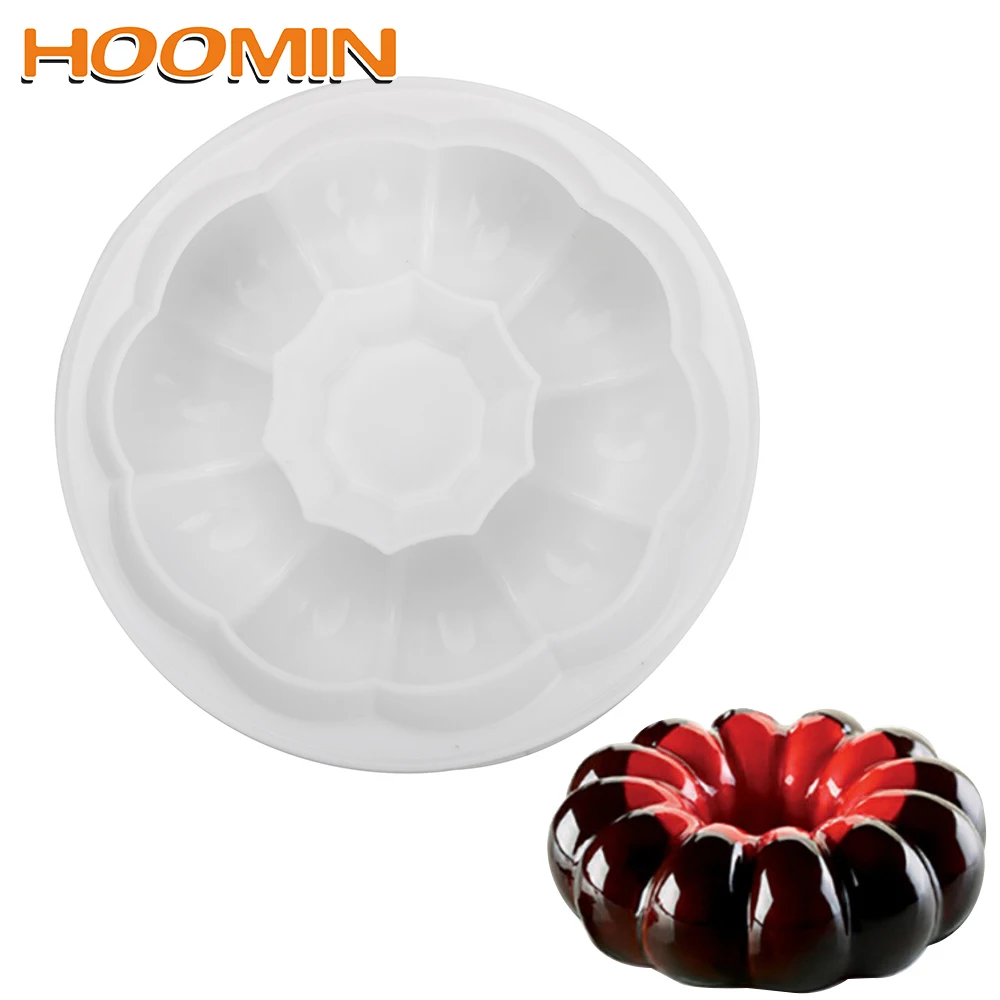 

HOOMIN Cake Tools Flower / Round Shape Cakes 3D Silicone Mould Kitchen Accessories Chocolate Brownie Mould Cake Decorating Mold