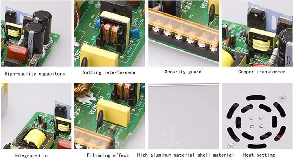 Трансформаторы освещения DC5V 2A 5A 6A 8A 10A 20A 30A 40A 60A светодиодный выключатель питания трансформатор, светодиодный адаптер питания