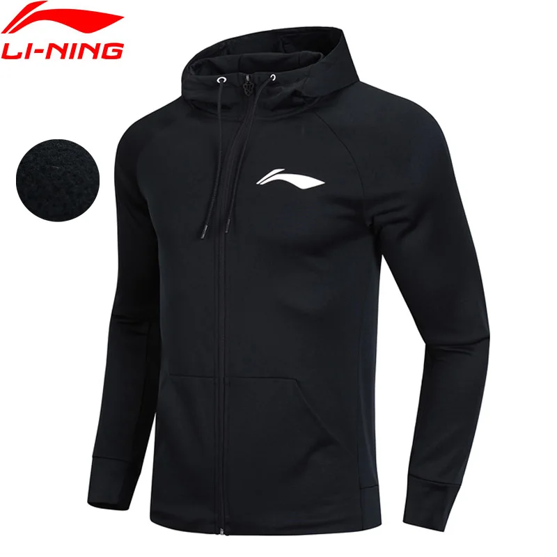 Li Ning мужская баскетбольная серия толстовка с капюшоном теплый флис 100% полиэстер
