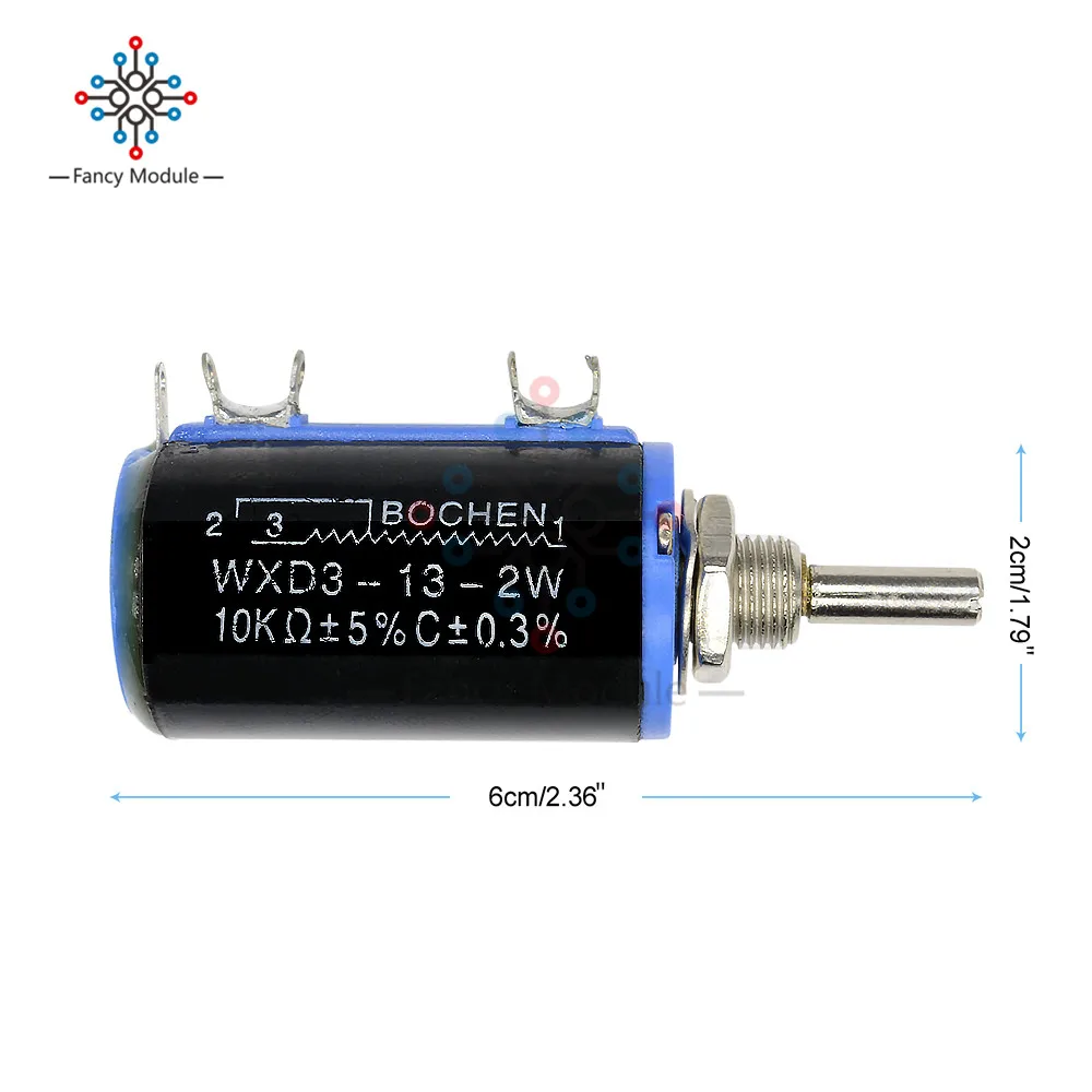 WXD3-13-2W 10K Ом многооборотный потенциометр с проволочной обмоткой регулируемый резистор