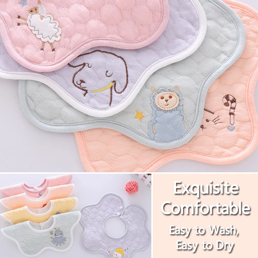 Waterproof Cotton Baby Bib Bandana Bibs for Baby Scarf Apron Children's Bib Infant Feeding Burp Cloth Drool Slab Boy Girl Stuff