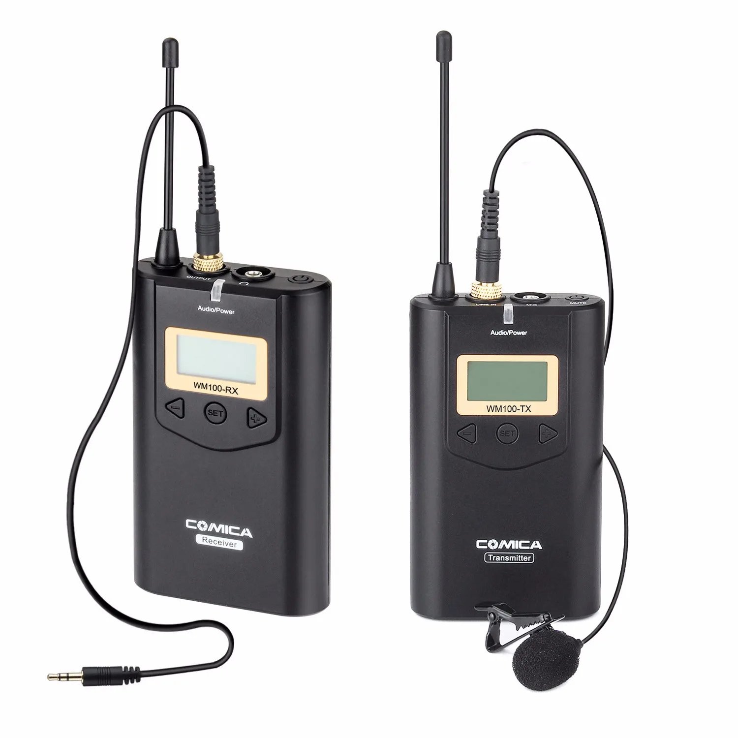 

COMICA CVM-WM100 UHF48 Channels 100m Working Distance Omni-directional Wireless Lavalier Microphone for Camera iphone cell phone