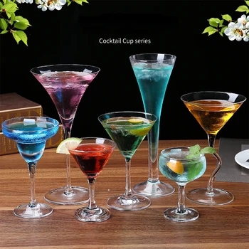 

Hot Sale Crystal Martini Cocktail Cup Margaret Crystal Glass High-grade Champagne Drinkware Bar Party Wine Cup Free Shipping