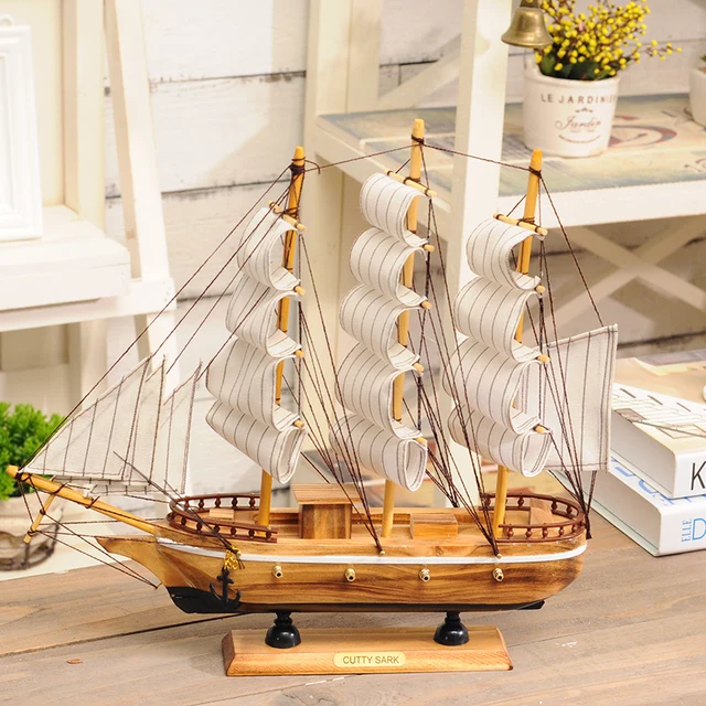 Wooden Sailing Model Desk Ornaments Sailboat Nautical Home Decor Wooden Sailing Model Desk Ornaments Sailboat Nautical Home Decor Wood Decoration Accessories