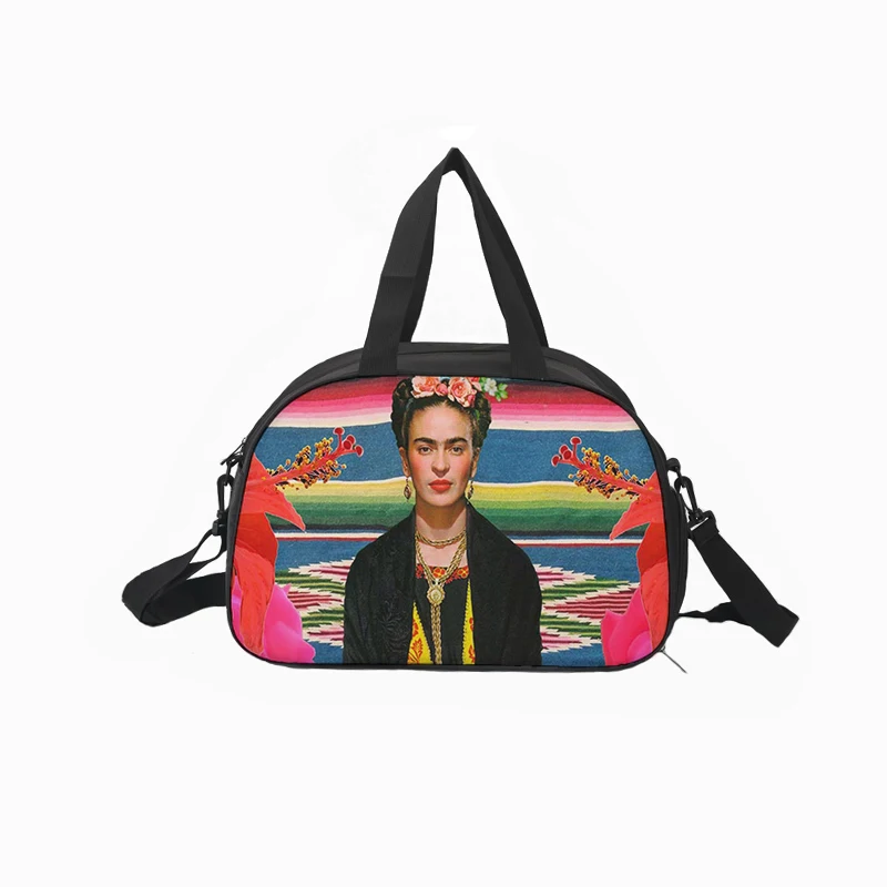 

Crowdale Canvas traveling bag Multi-functional Hallowmas painter bag Capacity Waterproof Print Luggage Duffle Bag 43*30*23cm