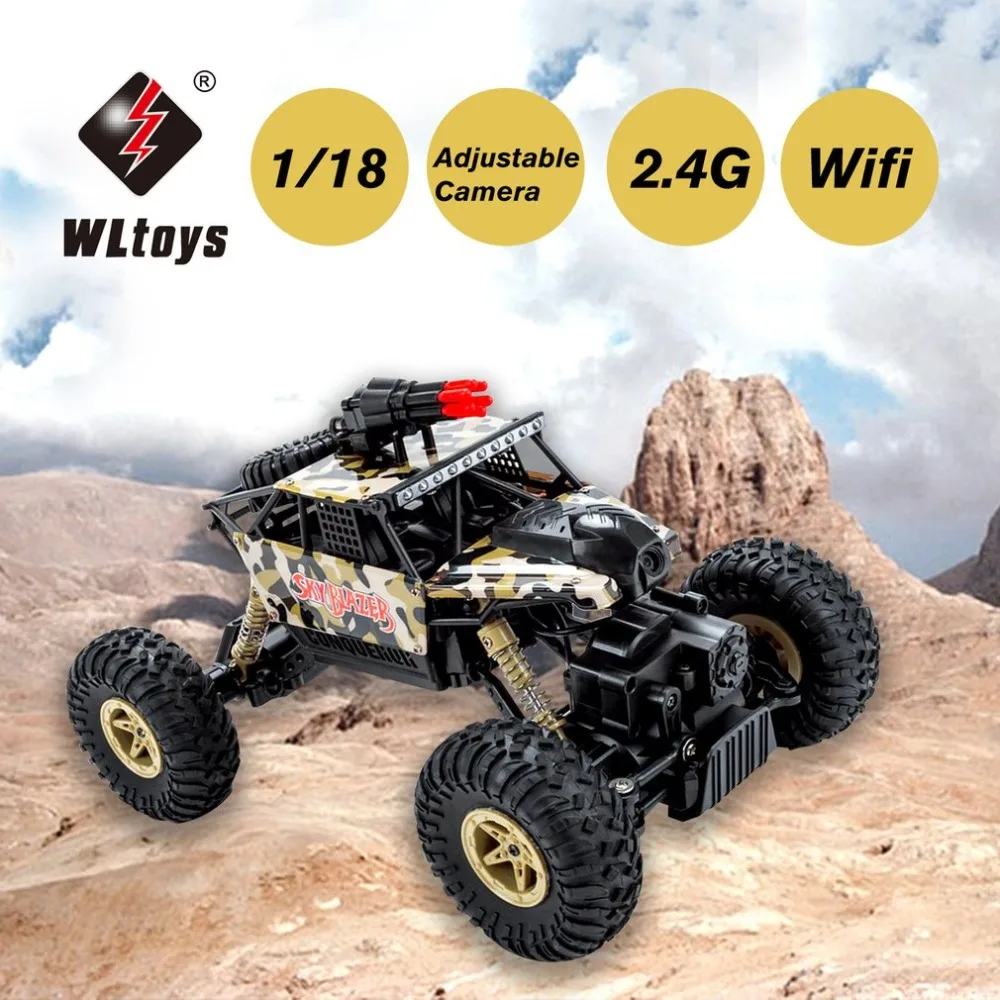 

18428-A 1/18 2.4GHz 4WD RC Missile Car with 0.3MP Wifi FPV Camera Off-road Crawler Real-time for Kids Toy Gift Prensent
