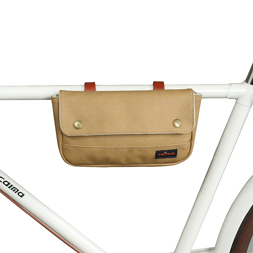 Clearance Tourbon Vintage Bicycle Handlebar Bag Cycling Front Phone Pouch Multi-Purpose Bike Accessories Brown Waxed Waterproof Canvas 4 Clearance Tourbon Vintage Bicycle Handlebar Bag Cycling Front Phone Pouch Multi-Purpose Bike Accessories Brown Waxed Waterproof Canvas 4