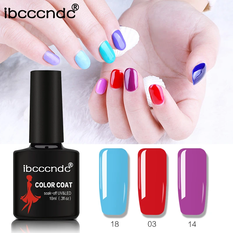 

Ibcccndc 1PC Nail Gel Polish UV&LED Shining Colorful 80 Color Gel Lacquer 10ML Long Lasting Soak Off Varnish Cheap Manicure