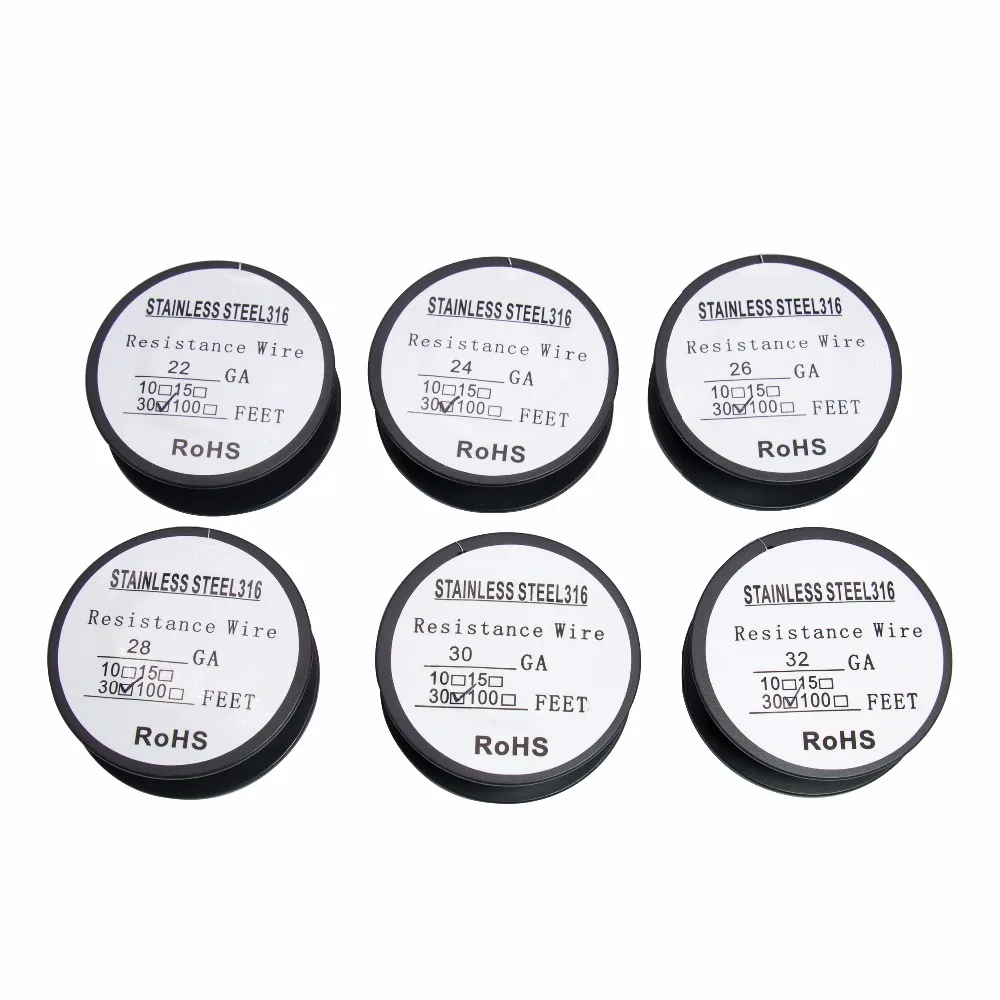10 м/рулон термокатушка из нержавеющей стали 22/24/26/28/30/32GA|ss316l wire|heating coilstainless steel wire