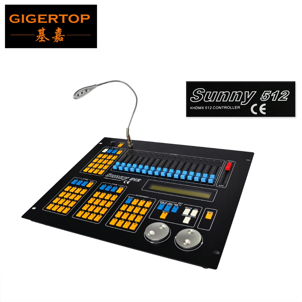 

TIPTOP Sunny 512 DMX Stage Light Controller Black Color DMX IN/OUT Equipped LED Lamp Optical Isolated Independent Drive