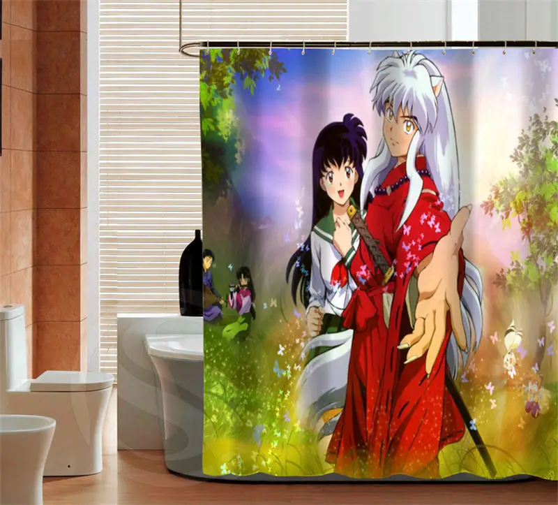 Retro Anime Inuyasha Shower Curtain Latest Fashion Custom Home Decor Retro Anime Inuyasha Shower Curtain Latest Fashion Custom Home Decor For The Bathroom In Curtains From Garden On Aliexpress