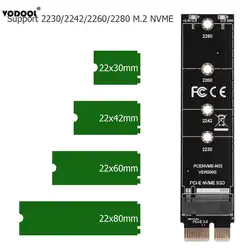 VODOOL мини NVME адаптер карты M.2 к PCI-E3.0 1x Высокое Скорость расширение м ключ NGFF конвертер карты Модуль Поддержка для samsung