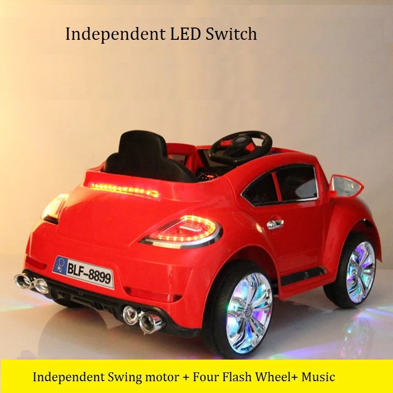 Поддержка 60 кг Beetle Детская электрическая двойная дверь привод четыре детская коляска на колесах с bluetooth, музыкой, пультом дистанционного управления