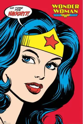 

Wonder Woman Retro POSTER DC Comics Silk Poster Picture Print Wall Decor 12x18.24x36inch