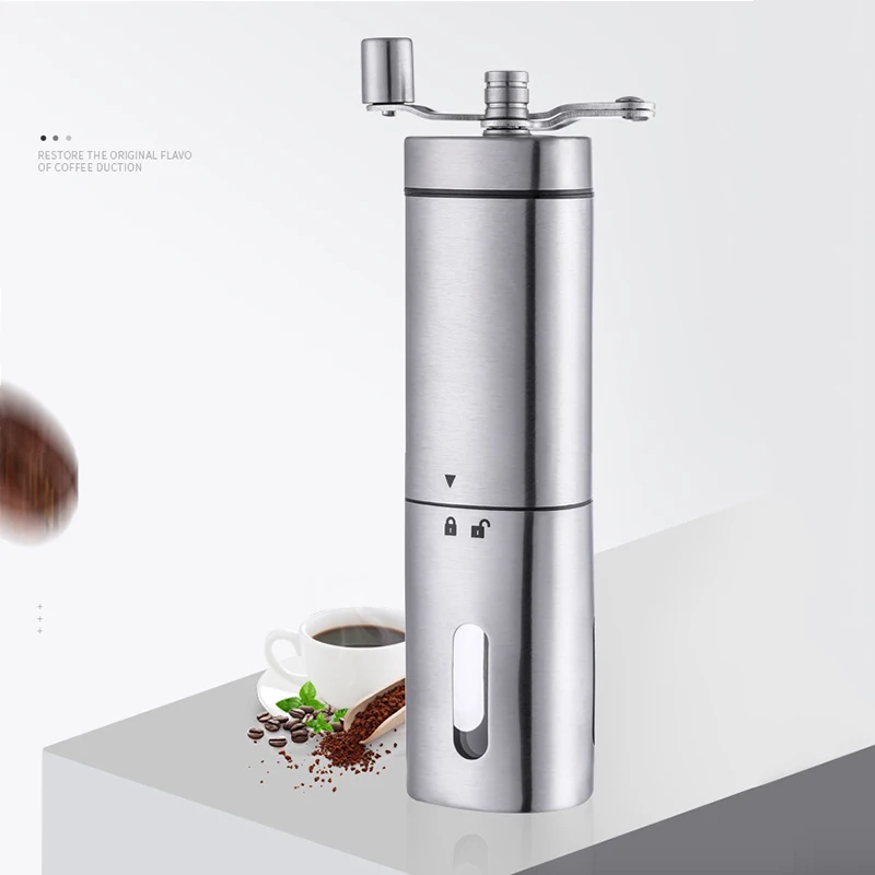 

Manual Coffee Grinder Hand Conical Coffee Bean Grinder with Ceramic Mechanism Portable Stainless Steel Burr Coffee Mill