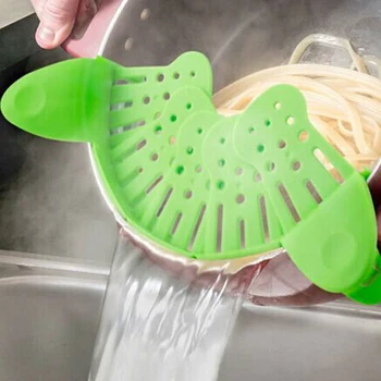 

Silicone Colanders Kitchen Clip On Pot Strainer Drainer For Draining Excess Liquid Univers Draining Pasta Vegetable Cookware