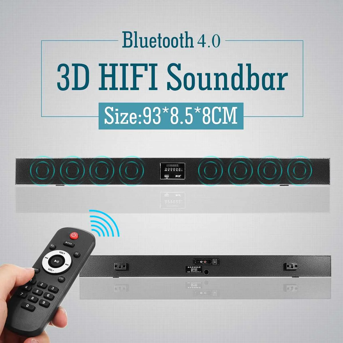 CLAITE домашний ТВ настенный Bluetooth Саундбар 8 громкий динамик гостиная динамик с пультом дистанционного управления