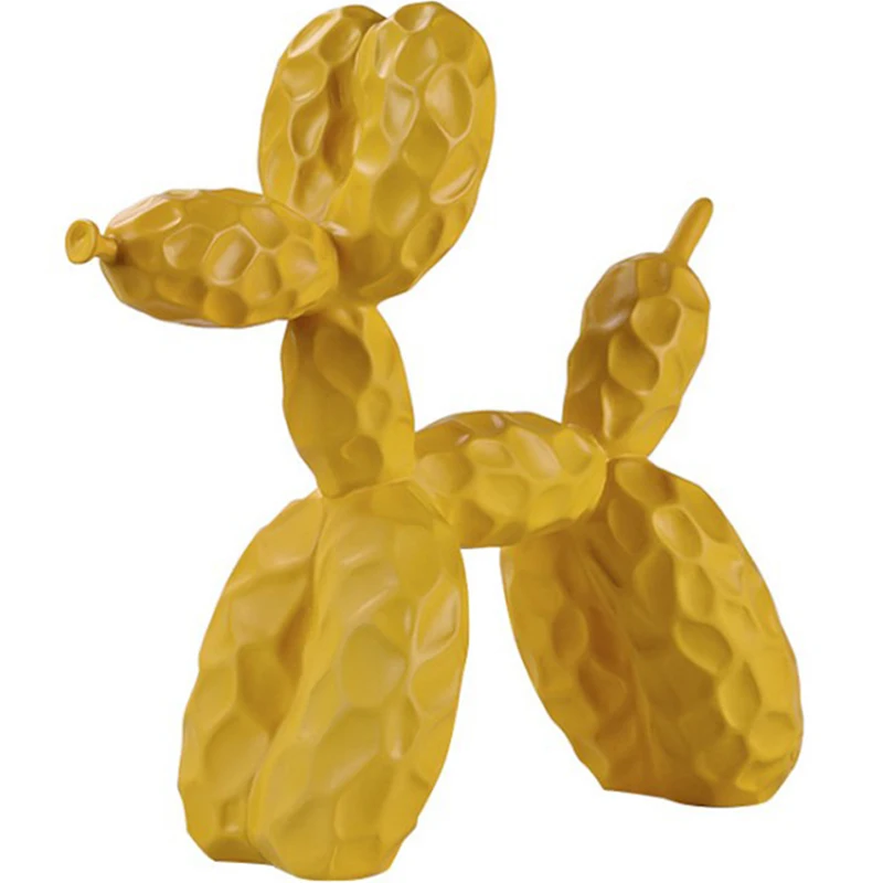 

Nordic Bump Jeff Koons Shiny Balloons Dog Statue Art Sculpture Animals Resin Craftwork Desktop Living Room Decorations R845