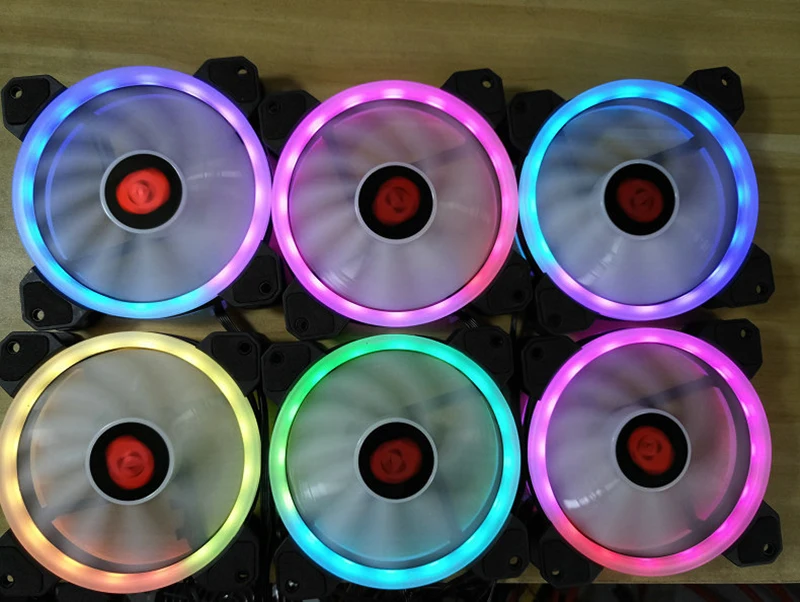 Новый RGB Аврора Вентилятор охлаждения 120 мм 6pin контроллер цветное светодиодное кольцо для компьютера охладитель воды цвет регулируемый