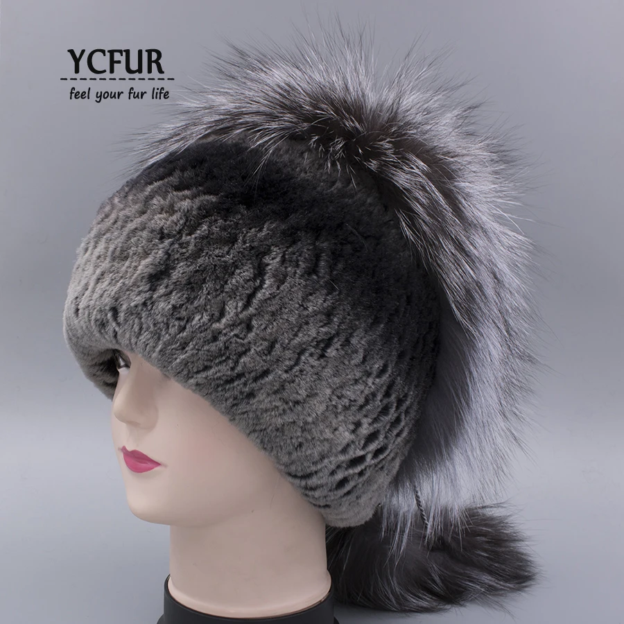 YCFUR женские зимние шапки полые настоящая женская шапка с отделкой из