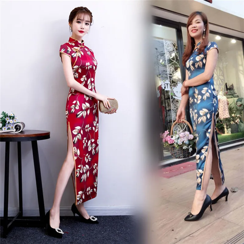 Женское платье Ципао Qipao современное китайское для взрослых традиционная