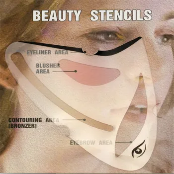 

2pcs Eyeliner Eye Shadow Stencil 3 In 1 Cat Eyes Cosmetic Tool Card Cat Eyeliner Shape Template Model Tool Eye Brow Makeup Tool