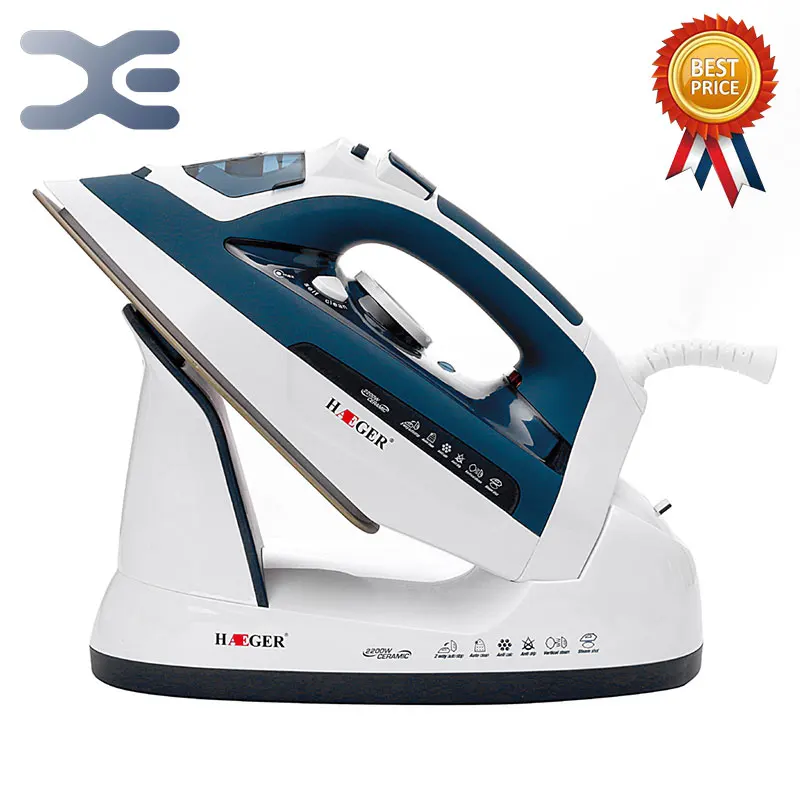 

2 Colors 2400W Handheld Portable Electric Steam Iron For Clothes High Quality Ceramic Soleplate HG-1208