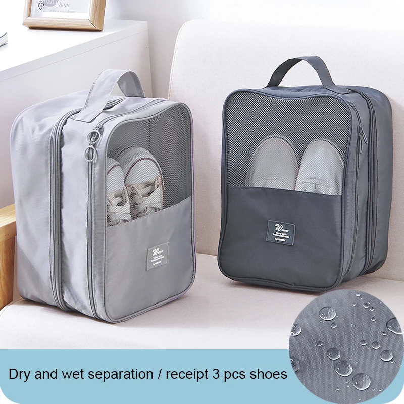 

Shoes storage bag travel wash shoe bag New fashion Oxford travel Portable Tote waterproof dustproof Shoes storage shoe bag 66695